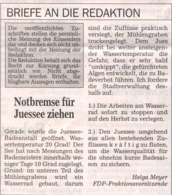 Bautagebuch vom Wasserrad in Herzberg